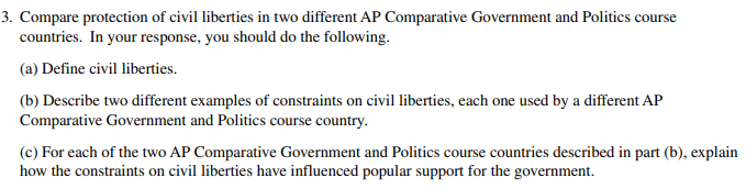 AP比较政府与政治真题讲解 AP比较政府与政治真题讲解