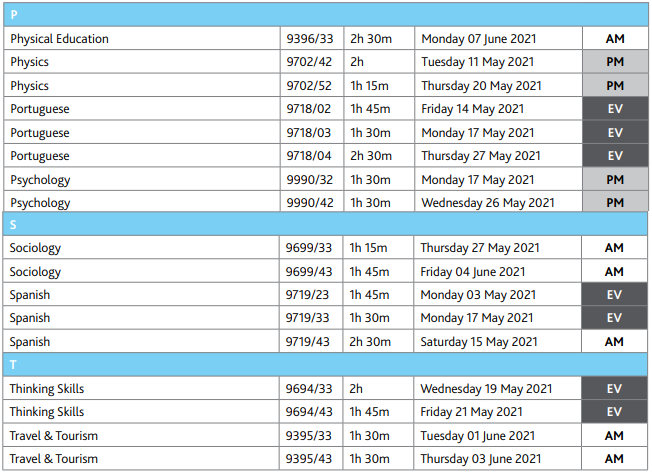 2021��alevel����ʱ����ʲôʱ��