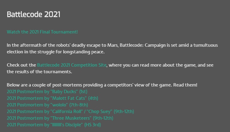 竞赛介绍 | 麻省理工学院人工智能竞赛MIT Battlecode 竞赛介绍 | 麻省理工学院人工智能竞赛MIT Battlecode
