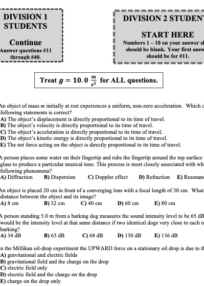 2022Physics Bowl��������ʼ��������10���������ϰ�Ϊ��׼�����ˣ����������ȡ������