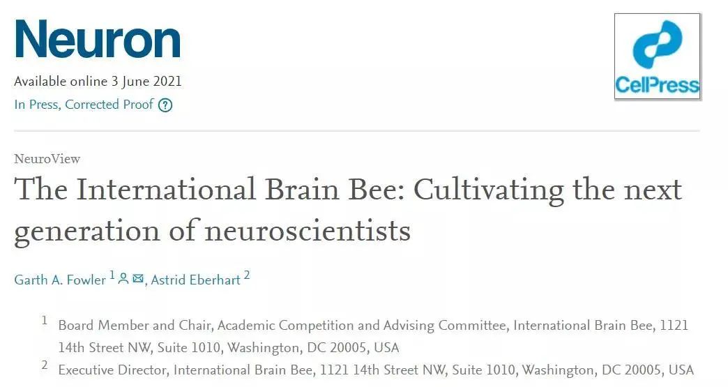 Brain Bee�Կ�ѧ�����������2022Brain Bee���½���